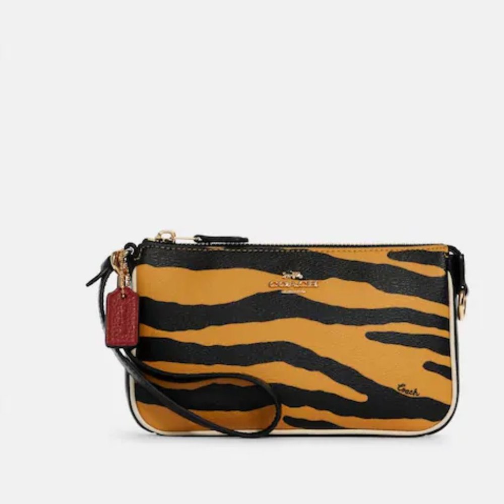 Coach Nolita 19 With Tiger Print Wristlet/Shoulder New With Tag